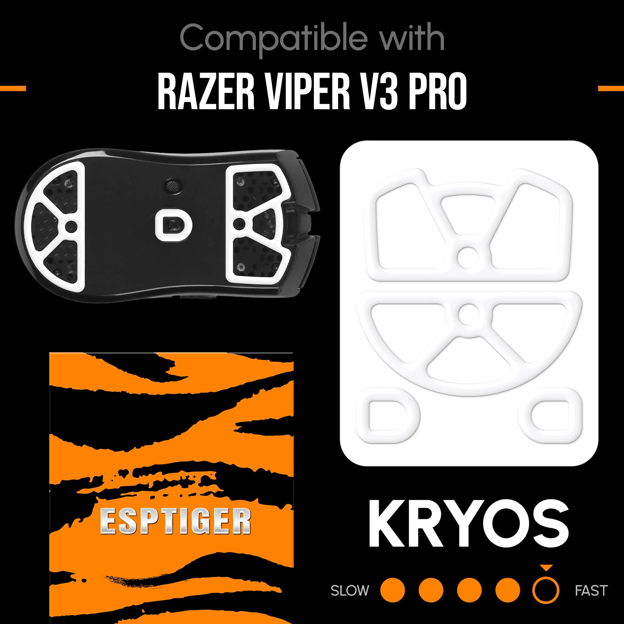 KRYOS · Mouse Skates — For Razer Viper V3 Pro – EspTiger