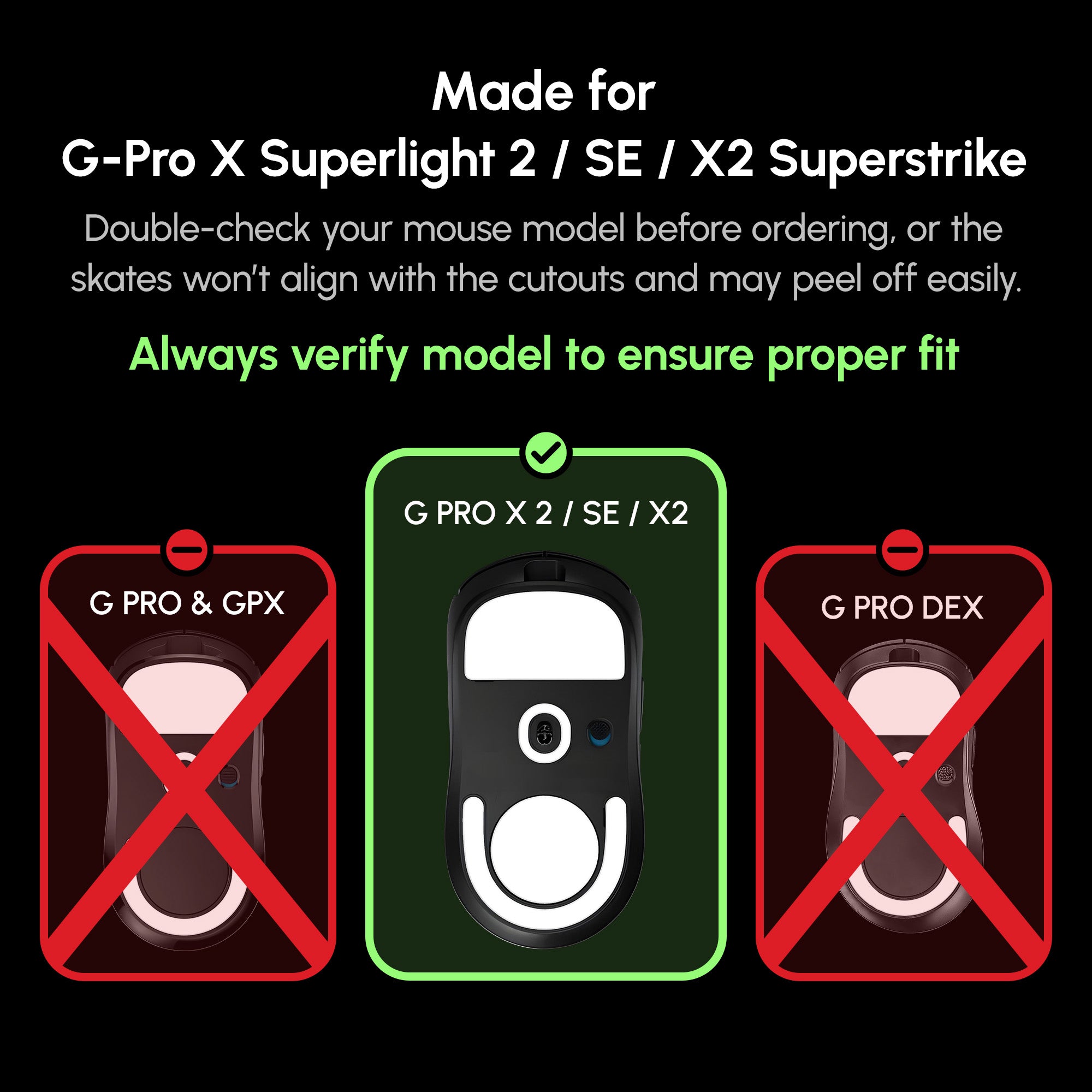 KRYOS Mouse Skates For Logitech G PRO X Superlight 2