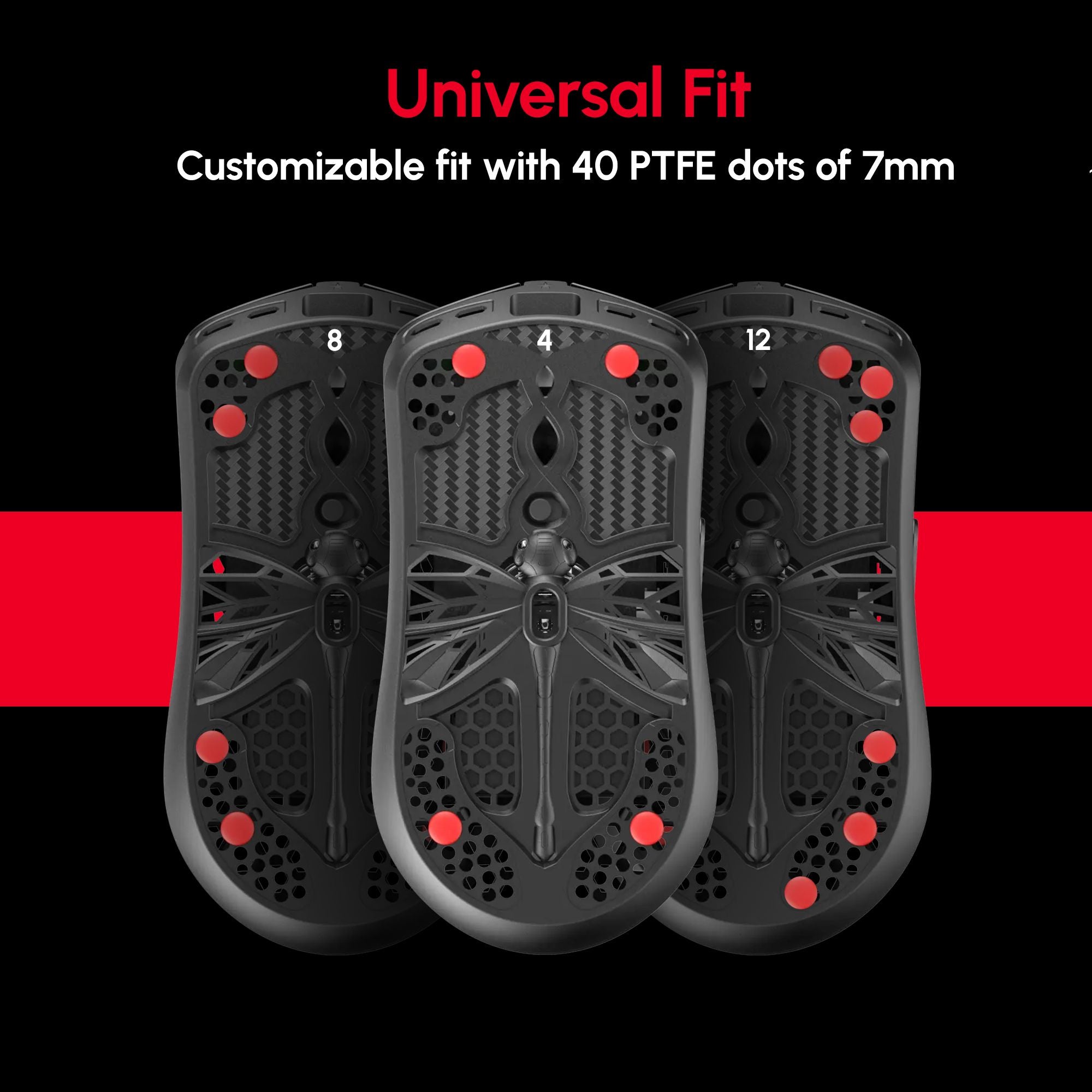 Yanzi Q x Arbiter Studio Custom Bloody Red - Universal DIY Dot Mouse Skates