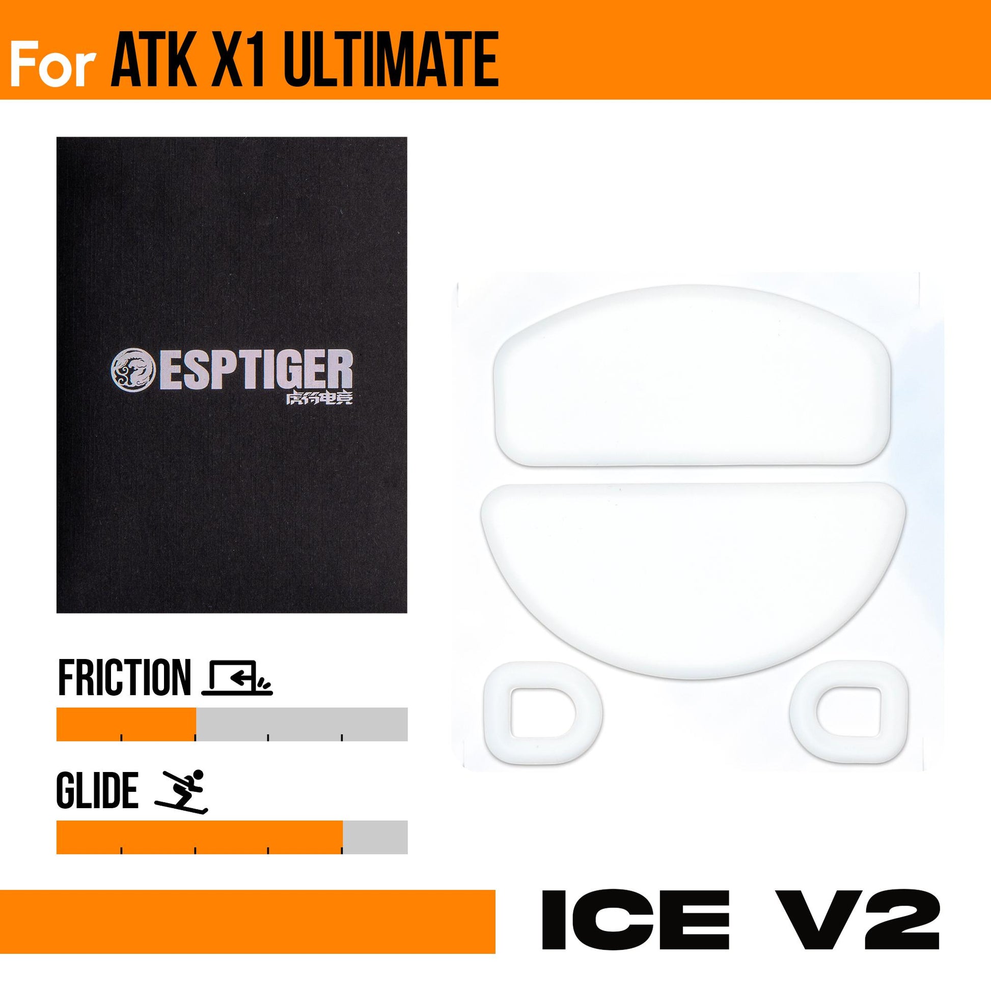 ICE V2 Mouse Skates For ATK X1 Ultimate