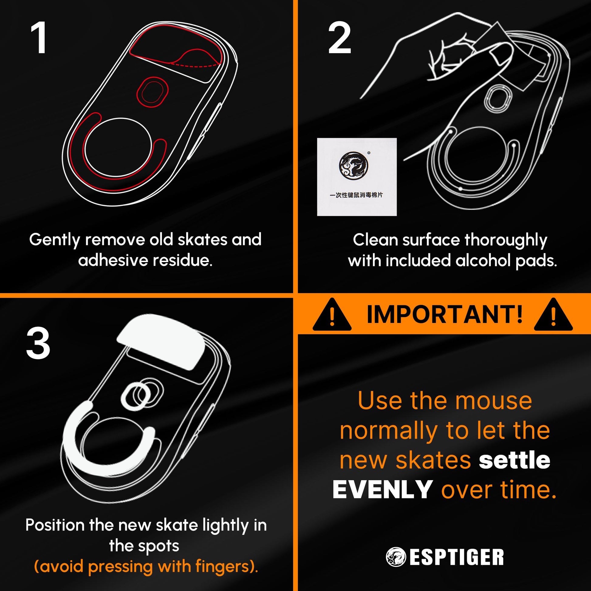 ICE V2 Mouse Skates For ASUS ROG ACE Extreme