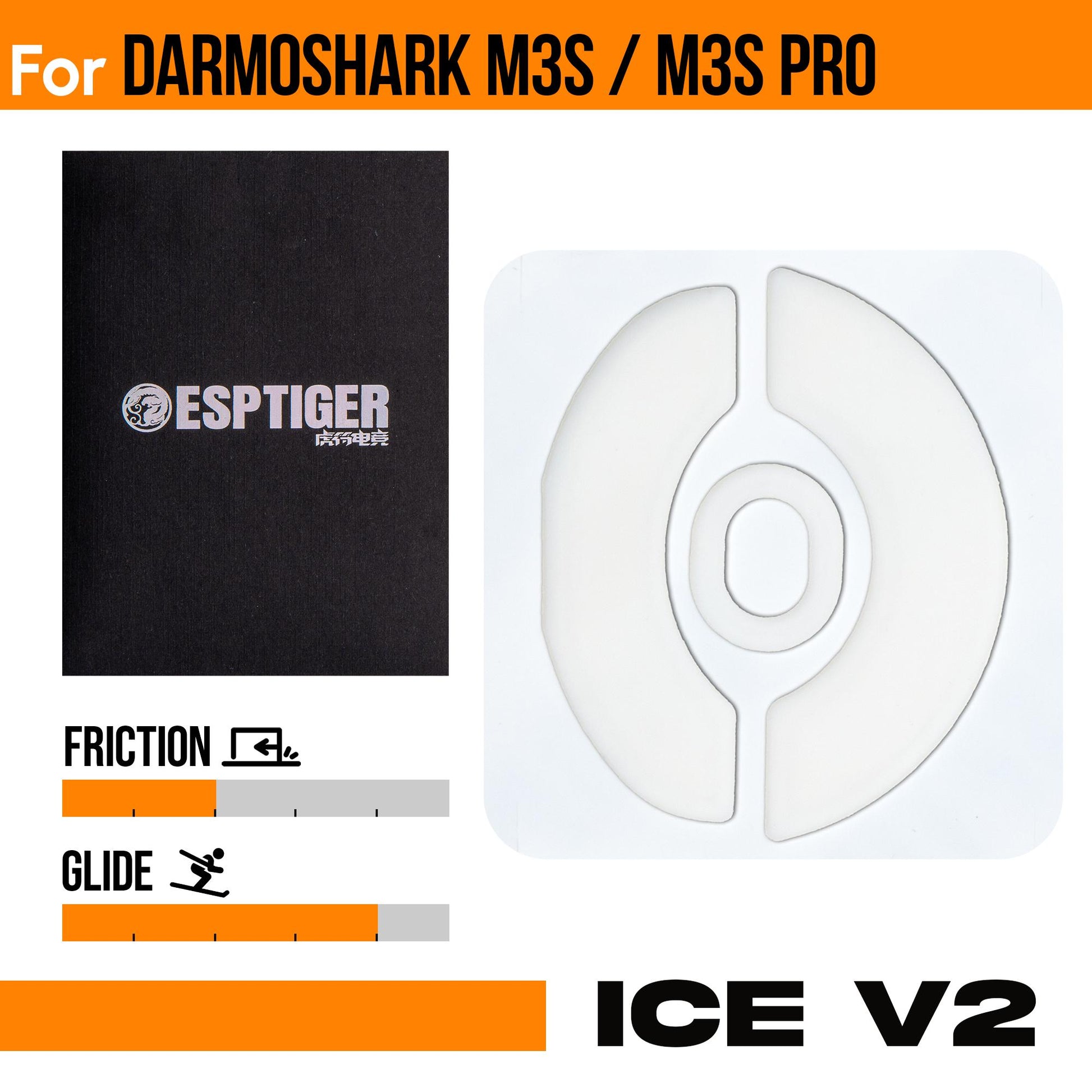 ICE V2 Mouse Skates For Darmoshark M3S / M3S PRO