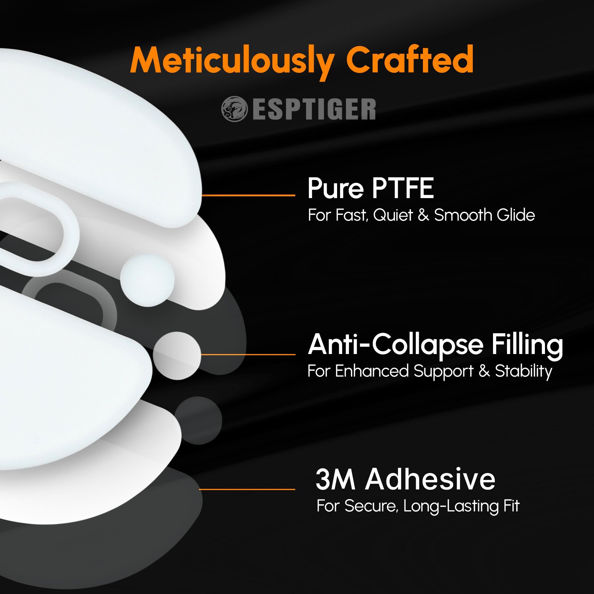 ICE V2 Mouse Skates For Lamzu Inca
