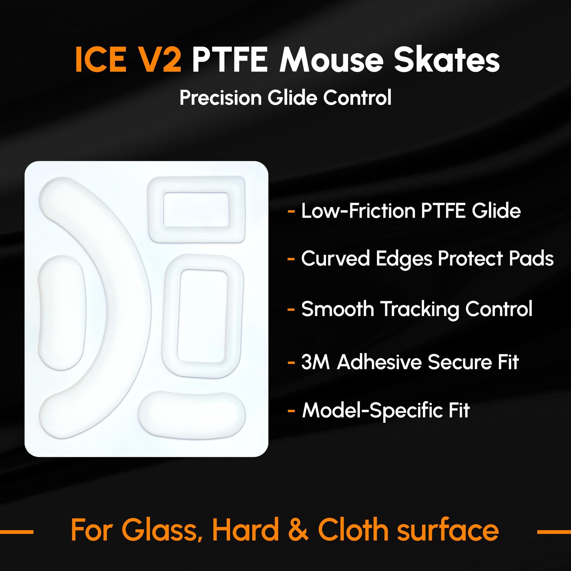 ICE V2 Mouse Skates For Razer DeathAdder V2 Pro