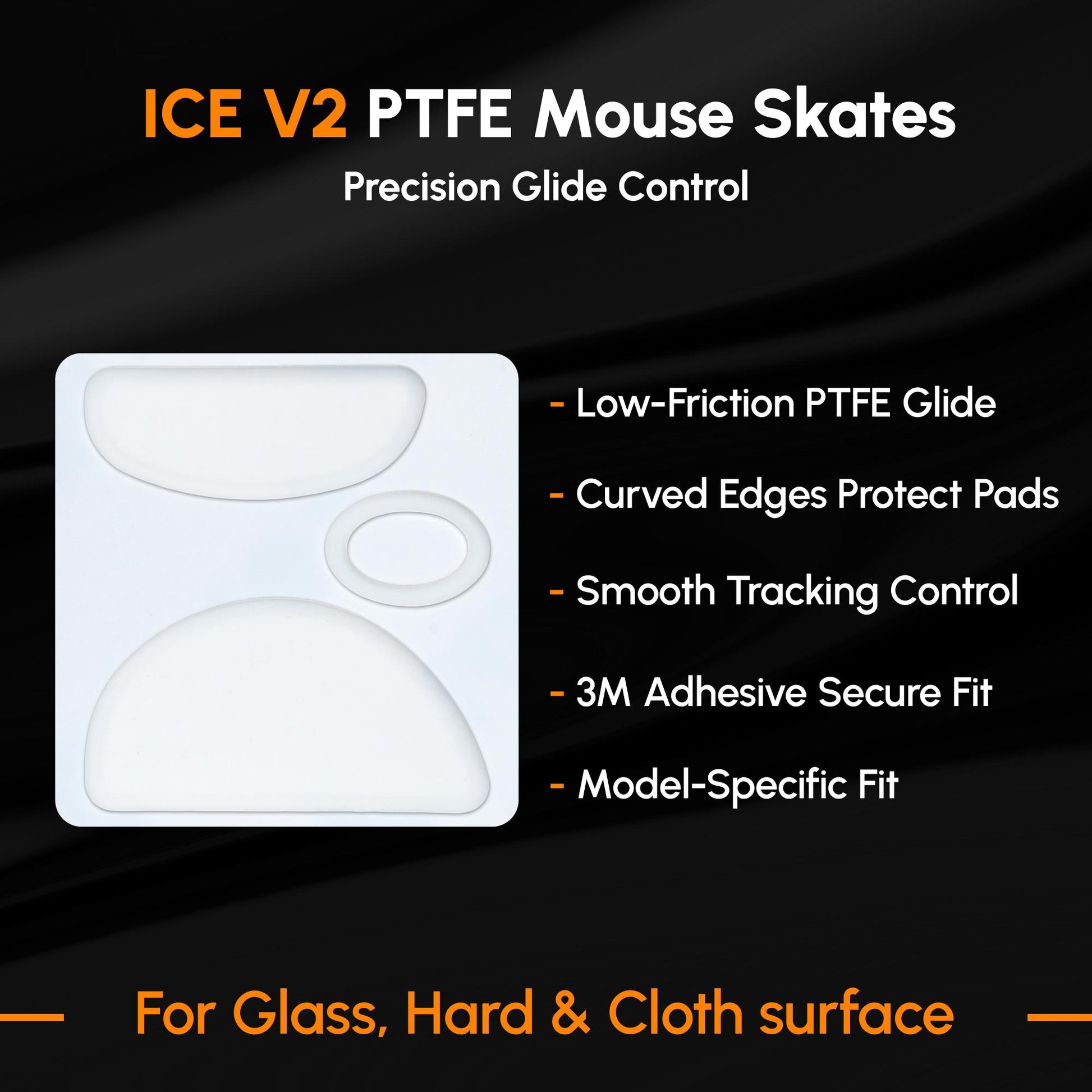 ICE V2 Mouse Skates For ZOWIE EC-A Series - EC-1A - EC2A - DIVINA - EVO