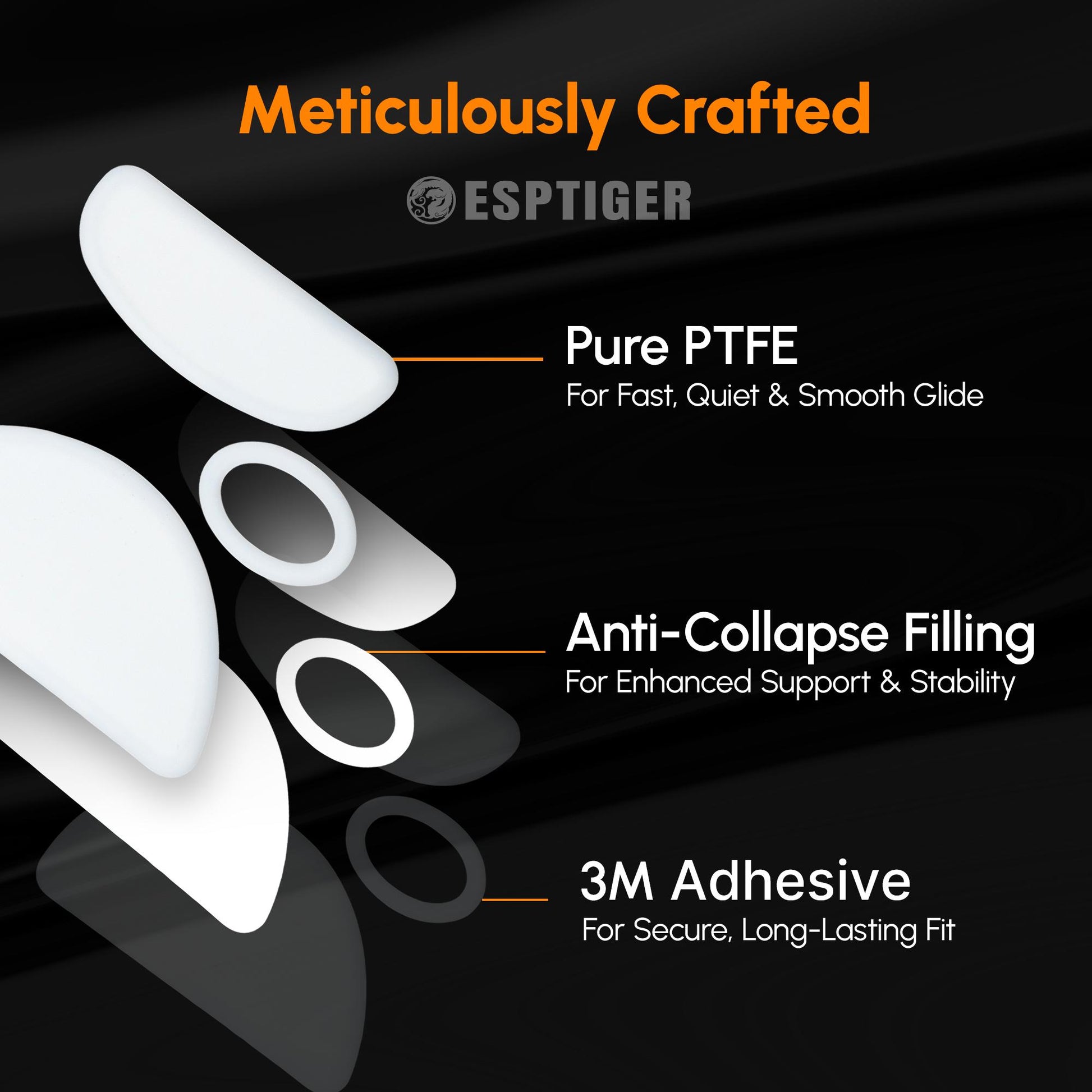 ICE V2 Mouse Skates For ZOWIE EC-A Series - EC-1A - EC2A - DIVINA - EVO