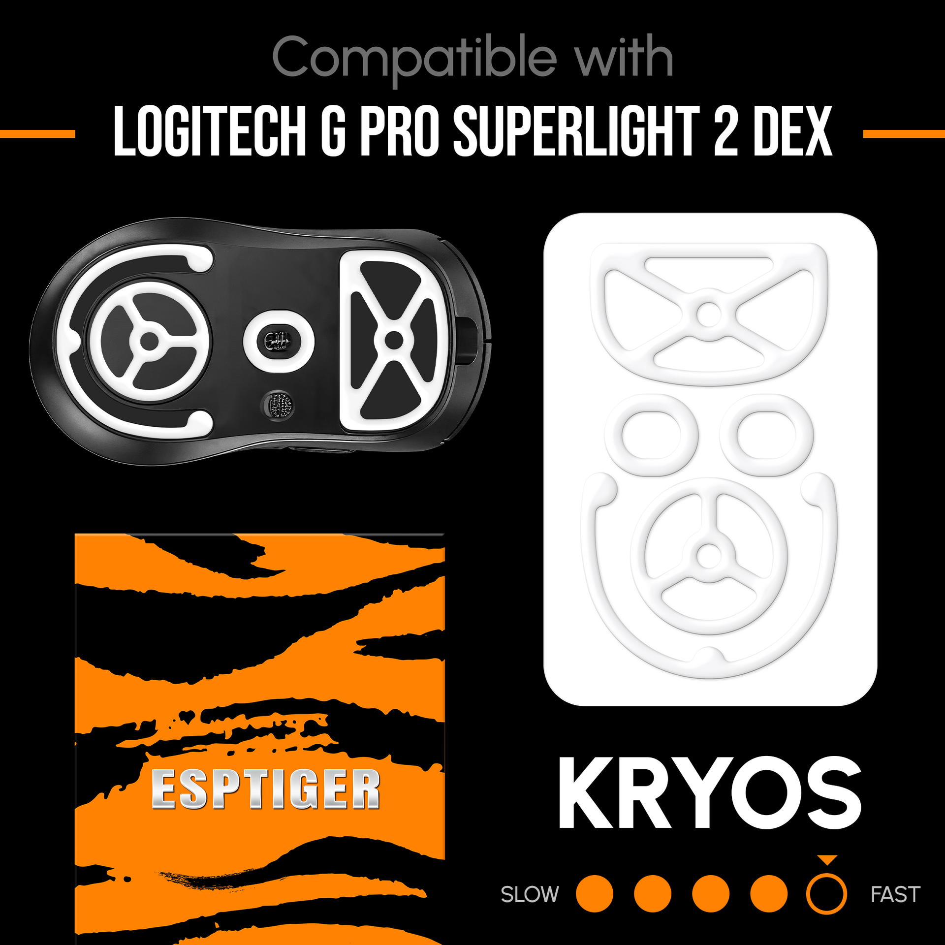 KRYOS · Mouse Skates — For Logitech G PRO X Superlight 2 Dex