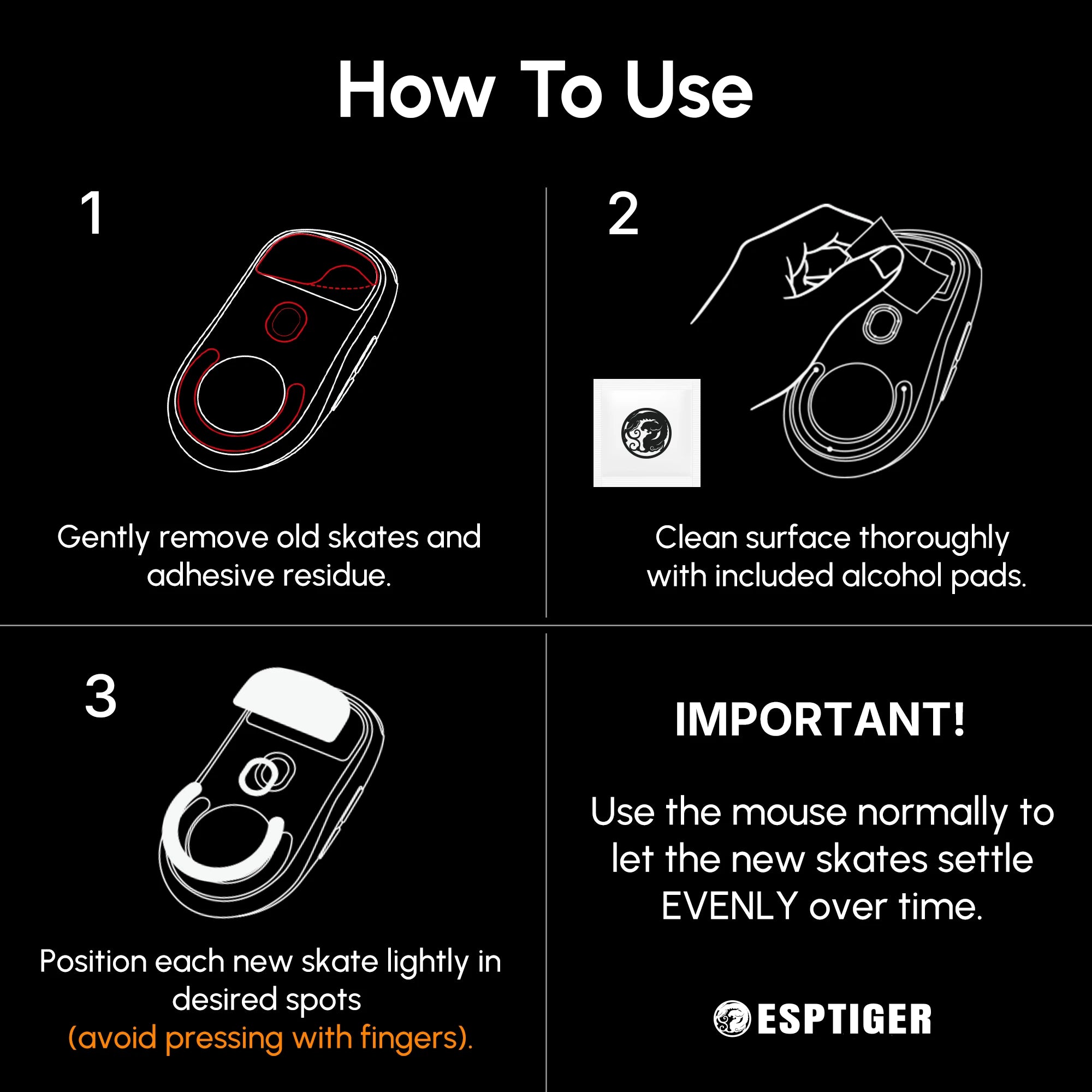KRYOS · Mouse Skates — For Zowie EC1 - EC2 - EC3