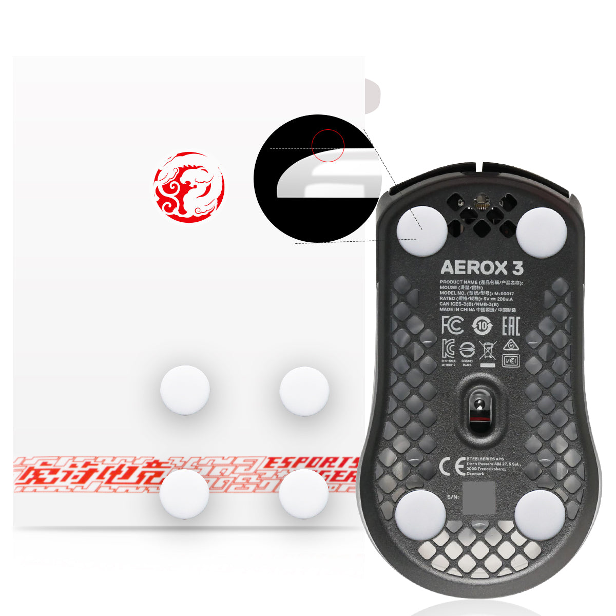ICE Mouse Skates For SteelSeries Aerox 3