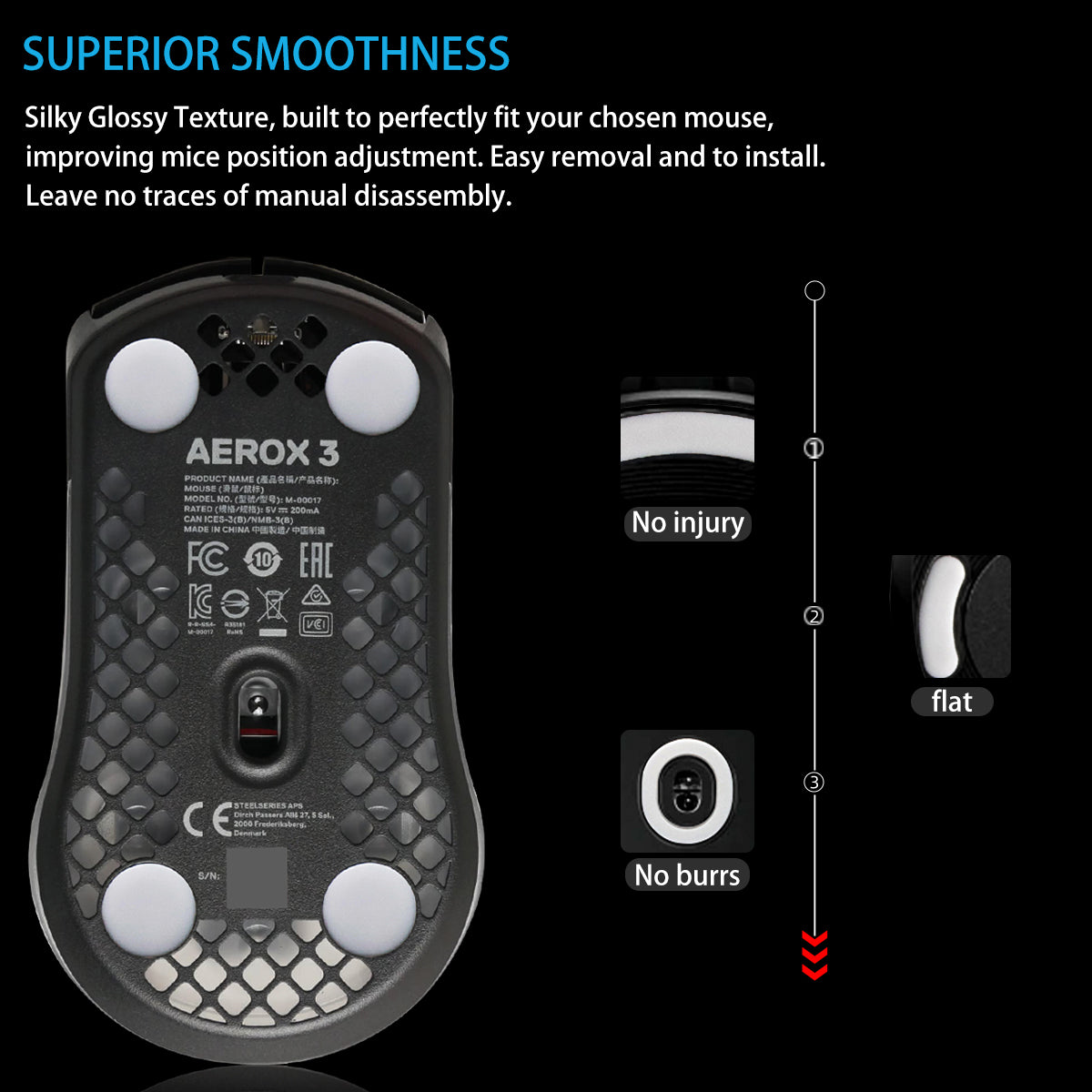 ICE Mouse Skates For SteelSeries Aerox 3