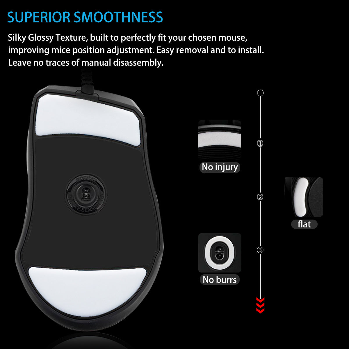 ICE Mouse Skates For Roccat Pure Ultra