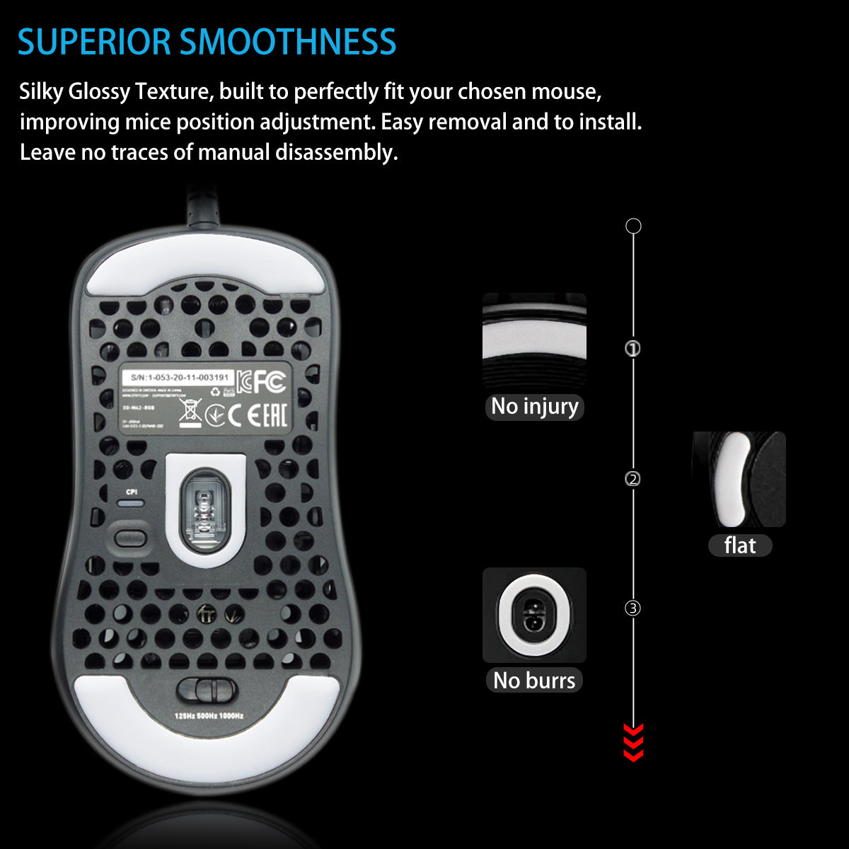 ICE Mouse Skates For Xtrfy M42