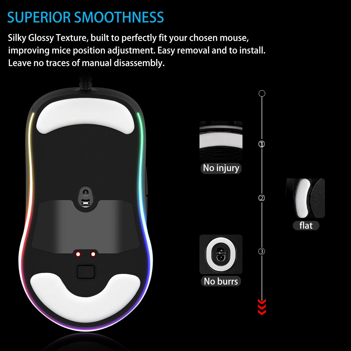 ICE Mouse Skates For Endgame Gear XM1 RGB