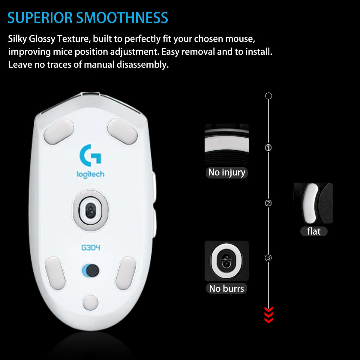 ICE Mouse Skates For Logitech G304