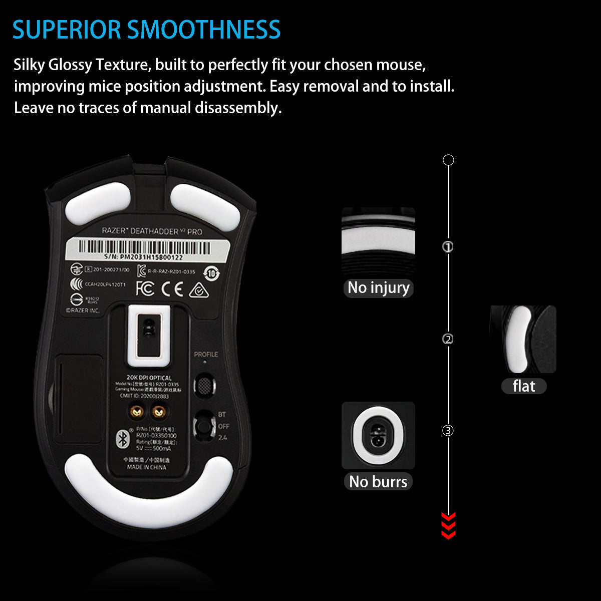 ICE Mouse Skates For Razer DeathAdder V2 Pro