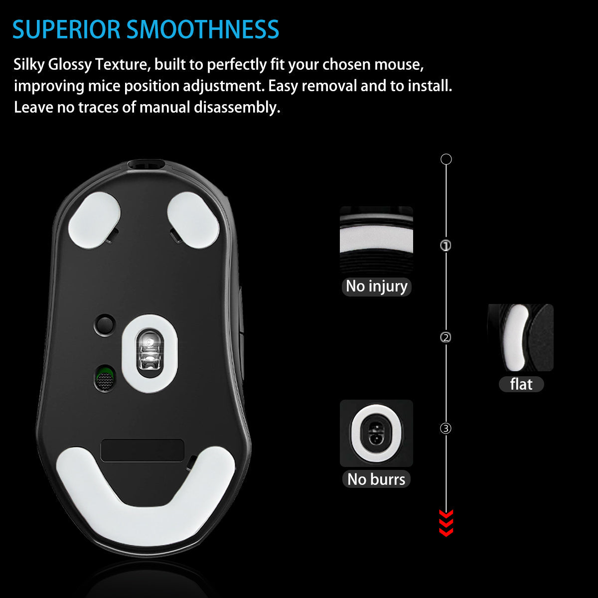 ICE Mouse Skates For Steel Series Prime Wireless