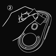 Clean surface thoroughly with included alcohol pads