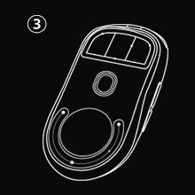 Position the new skate lightly in the spots